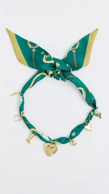 By Adina Eden Dangling Charm Scarf Necklace | Thumbnail 2