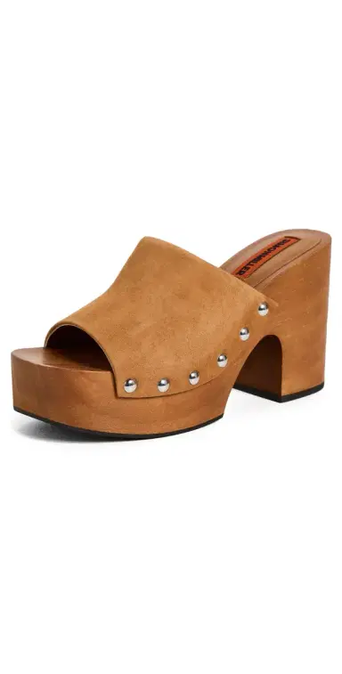 SIMONMILLER Suede Sol Wood Sandals | Thumbnail 1 SIMONMILLER Suede Sol Wood Sandals | Thumbnail 1