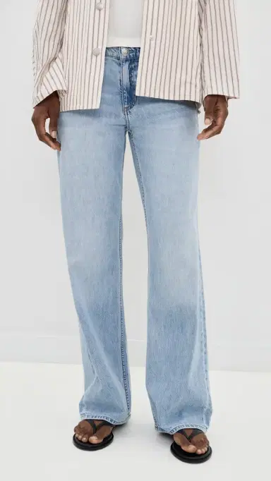 rag & bone Featherweight Saige Full Straight Jeans Moon | Thumbnail 2 rag & bone Featherweight Saige Full Straight Jeans Moon | Thumbnail 2