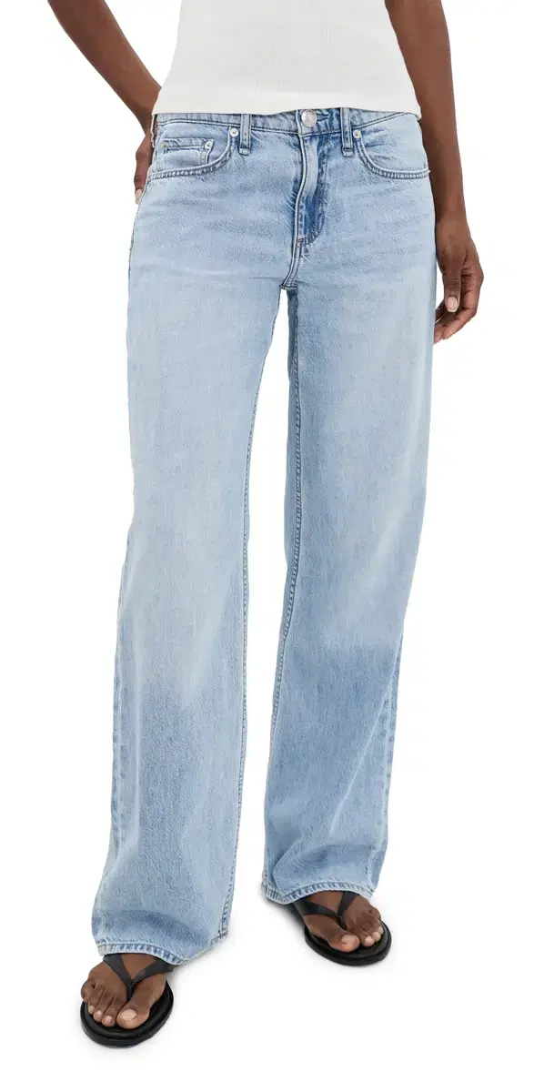 rag & bone Featherweight Saige Full Straight Jeans Moon