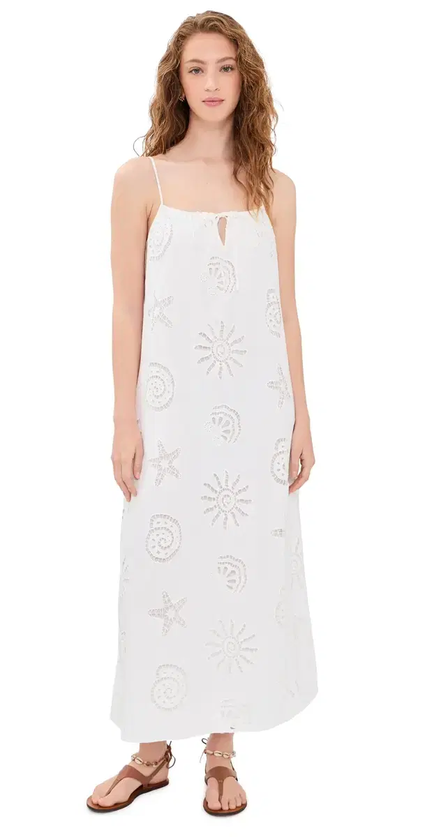 o.p.t o. p.t Genevieve Cotton Dress eashell Eyelet