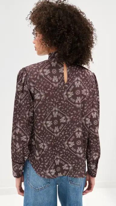 LE BOP Zaza Blouse Brown Bandana S | Thumbnail 3