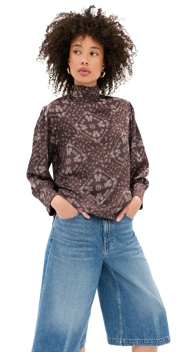 Zaza Blouse Brown Bandana