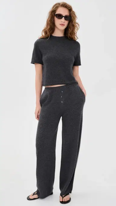All My Love Ava Cashmere Top Charcoal L | Thumbnail 5