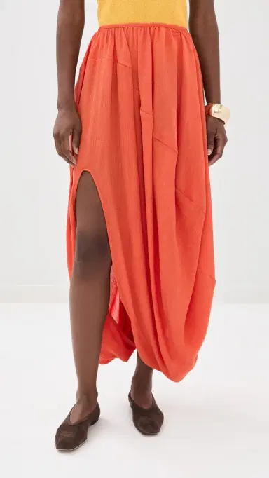 Rodebjer Cybele Balloon Skirt Bleached Red | Thumbnail 2