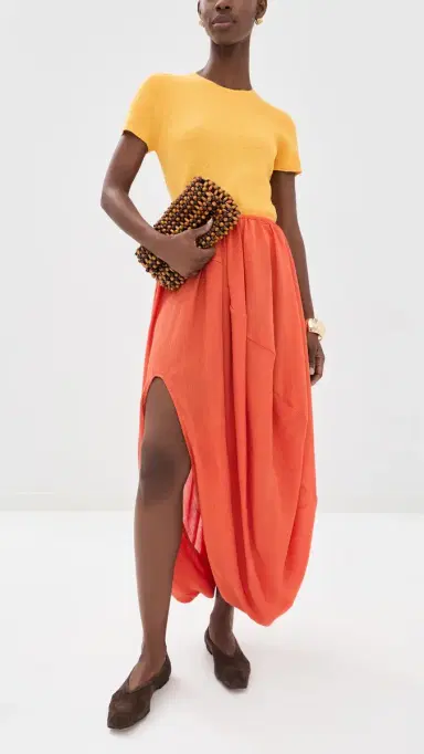 Rodebjer Cybele Balloon Skirt Bleached Red | Thumbnail 5