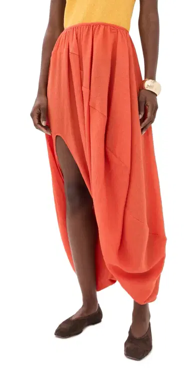 Rodebjer Cybele Balloon Skirt Bleached Red | Thumbnail 1