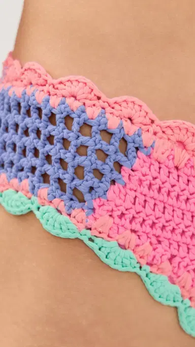 BEACH RIOT Maisy Bikini Bottoms Sea Breeze Crochet | Thumbnail 5