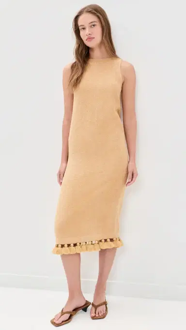 Cap d’Antibes Auriela Midi Dress Beige | Thumbnail 2