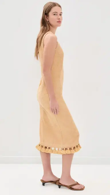 Cap d’Antibes Auriela Midi Dress Beige | Thumbnail 4