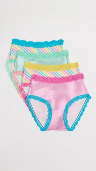 Stripe & Stare High Rise Briefs 4 Pack Roll With It | Thumbnail 2
