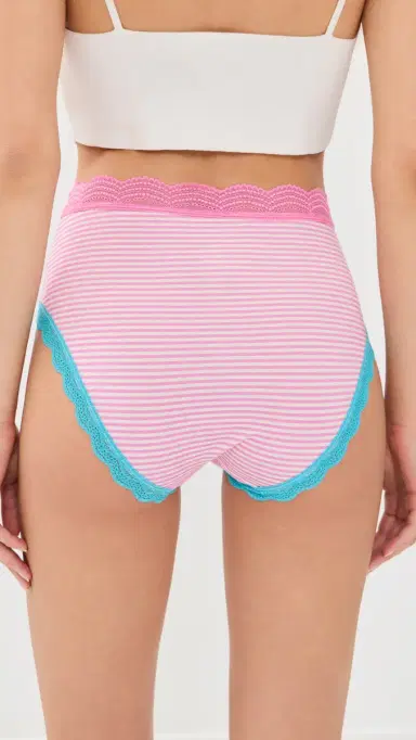 Stripe & Stare High Rise Briefs 4 Pack Roll With It | Thumbnail 4