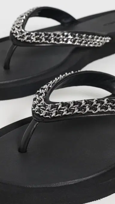 Tory Burch Kira Chain Flip Flops Perfect Black 6 | Thumbnail 6 Tory Burch Kira Chain Flip Flops Perfect Black 6 | Thumbnail 6