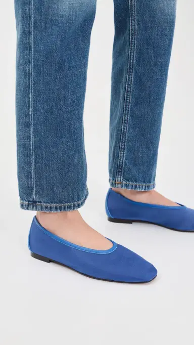 Madewell Mylie Mesh Ballet Flats Retro Blue | Thumbnail 3