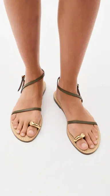 AMANU The Marrakech Sandals Olive 342 8 | Thumbnail 3