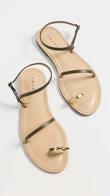 AMANU The Marrakech Sandals Olive 342 8 | Thumbnail 6