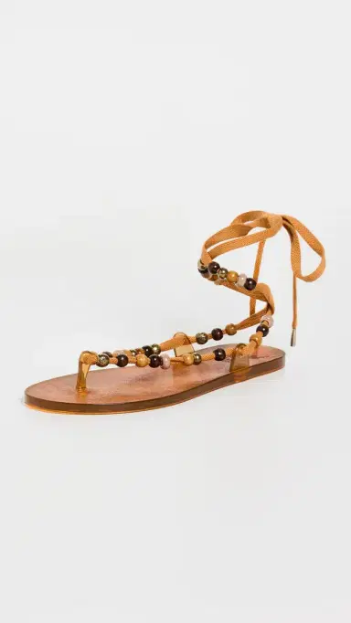 Ancient Greek Sandals Esther Bead Sandals Caramel 37 | Thumbnail 2