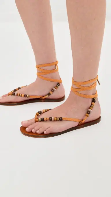 Ancient Greek Sandals Esther Bead Sandals Caramel 37 | Thumbnail 5