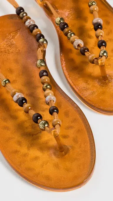 Ancient Greek Sandals Esther Bead Sandals Caramel 37 | Thumbnail 6