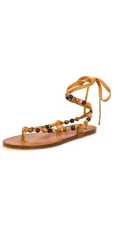 Ancient Greek Sandals Esther Bead Sandals Caramel 37 | Thumbnail 1