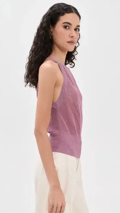 Veronica Beard Jean olomon Knit Tank Orchid Haze | Thumbnail 5 Veronica Beard Jean olomon Knit Tank Orchid Haze | Thumbnail 5