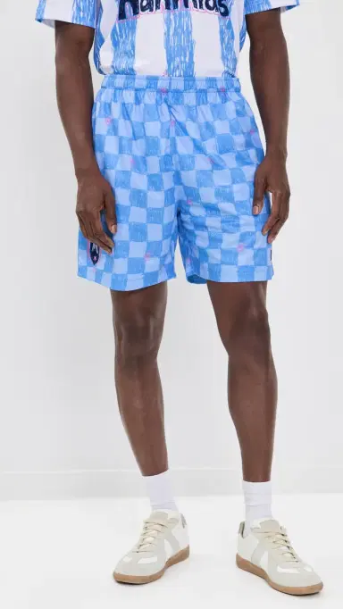 Nahmias cribble Check occer Shorts 6 Blue Iris | Thumbnail 2