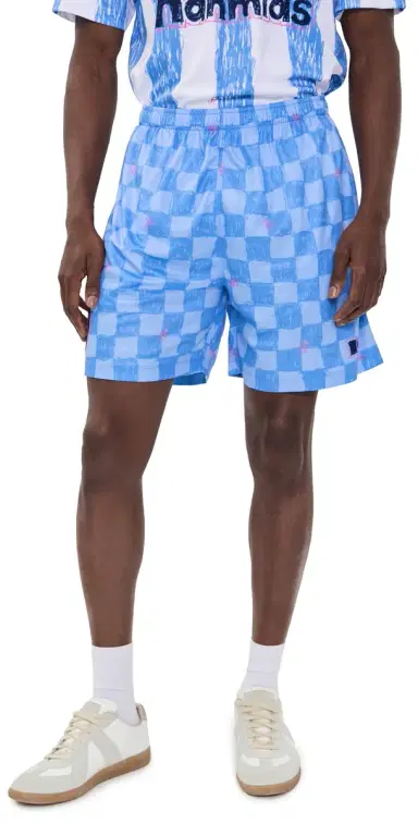 Nahmias cribble Check occer Shorts 6 Blue Iris | Thumbnail 1