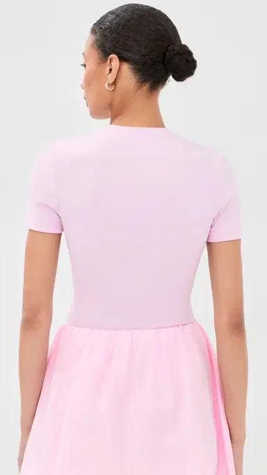 Wardrobe.NYC WARDROBE. NYC Opaque Tee Thong Bodysuit Baby Pink S | Thumbnail 3