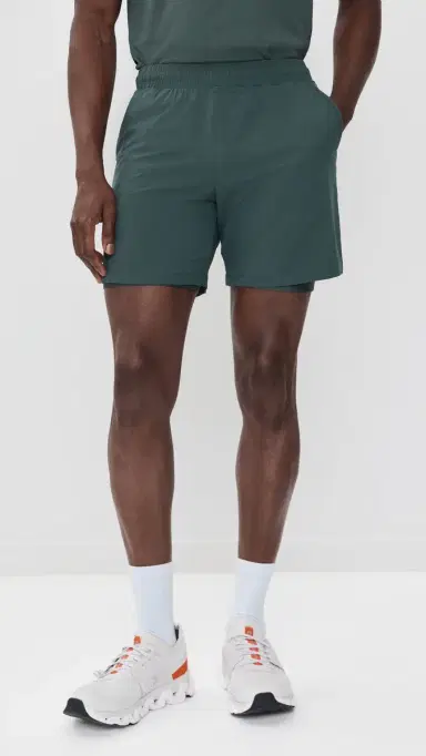 Beyond Yoga Pivotal 2.0 Men's Lined horts 7 late Green | Thumbnail 2