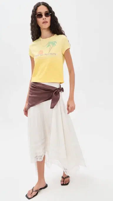 Staud Ainsley Skirt Ivory 6 | Thumbnail 5