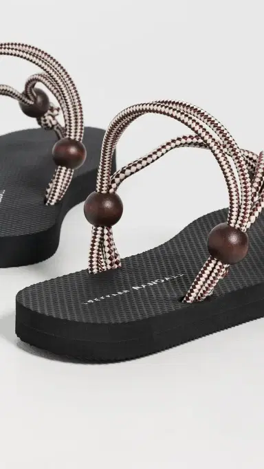 Loeffler Randall Mika Corded Sport Sandals Brown/Cream/Black 7 | Thumbnail 4
