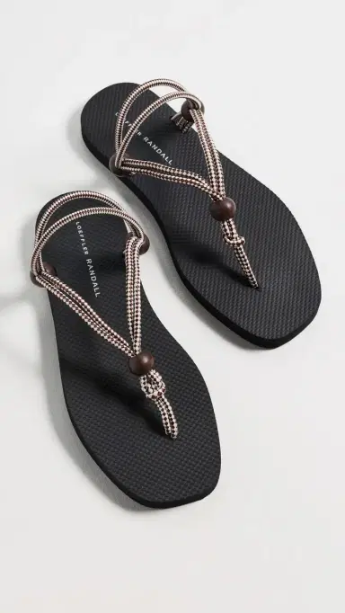 Loeffler Randall Mika Corded Sport Sandals Brown/Cream/Black 7 | Thumbnail 5