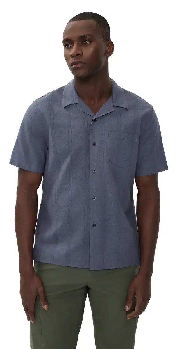 Vince Cove tripe Cabana hirt Neue Blue