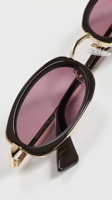Le Specs Mecharo Sunglasses Gold/Dark Chocolate One Size | Thumbnail 5