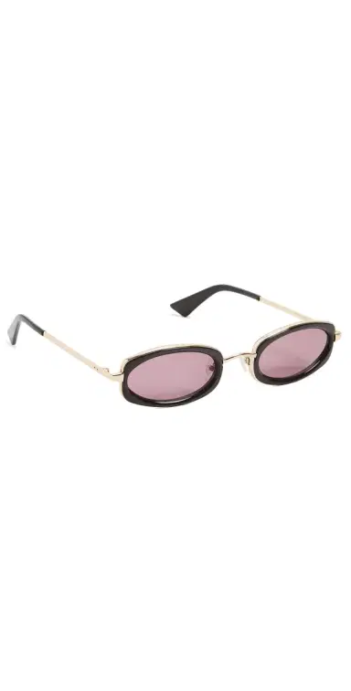 Le Specs Mecharo Sunglasses Gold/Dark Chocolate One Size | Thumbnail 1