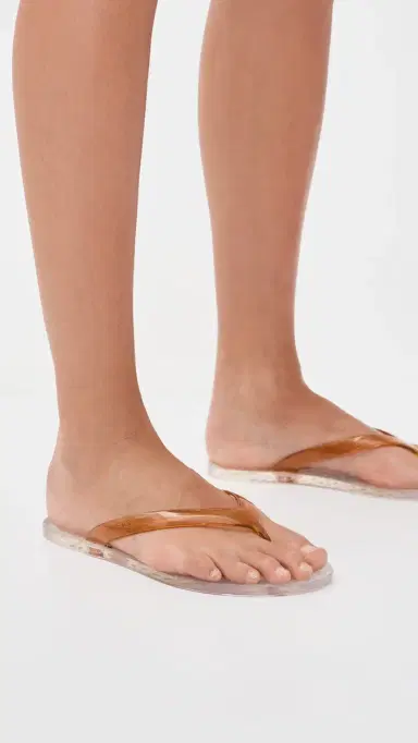 Ancient Greek Sandals Jelly Flip Flops Caramel/Clear | Thumbnail 3