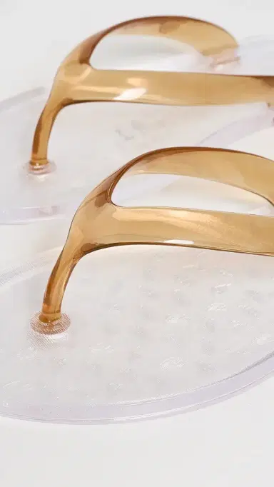 Ancient Greek Sandals Jelly Flip Flops Caramel/Clear | Thumbnail 6