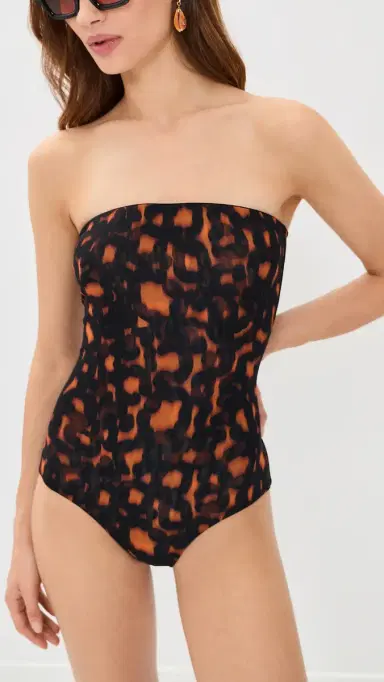 EYWASOULS MALIBU Soleil Bandeau One Piece olstice Leopard | Thumbnail 5