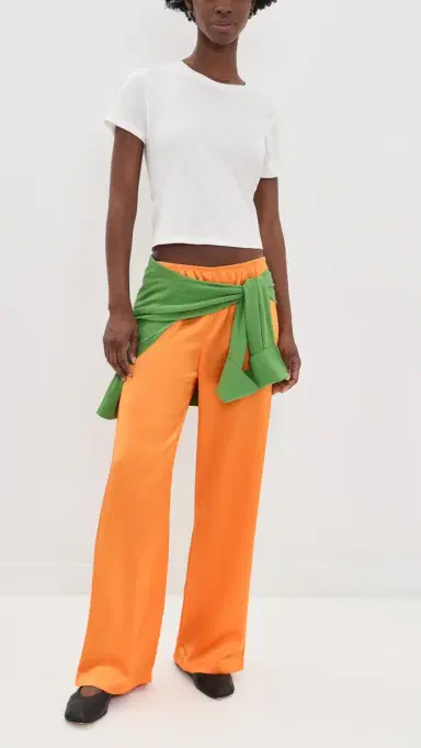 LESET Barb Wide Leg Pants Mandarine L | Thumbnail 5