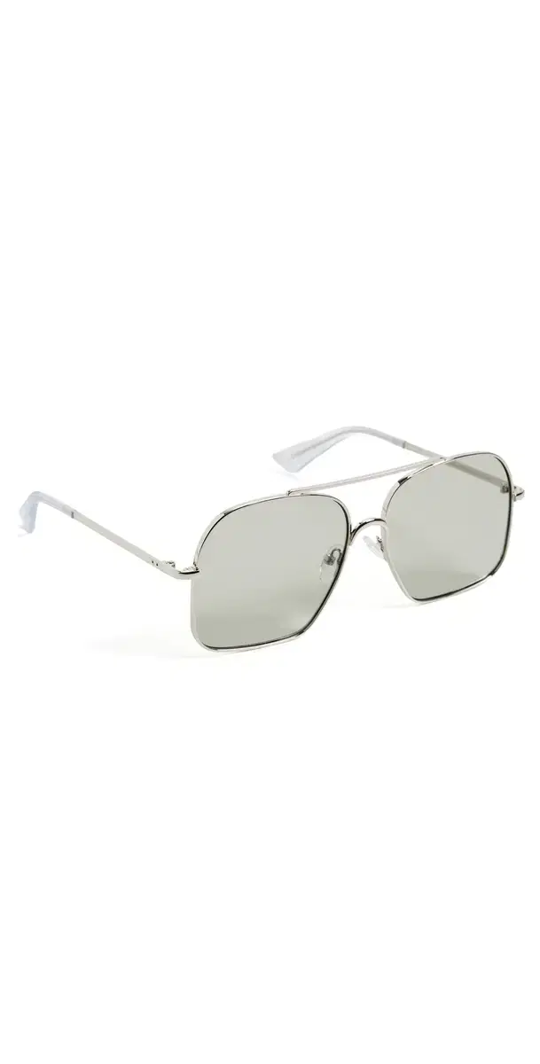 Le Specs Civelle Sunglasses Bright Silver/Xtal Clear One Size