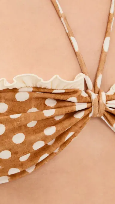 HUNTER BELL Belize Bikini Top Coconut Sand Dot M | Thumbnail 6