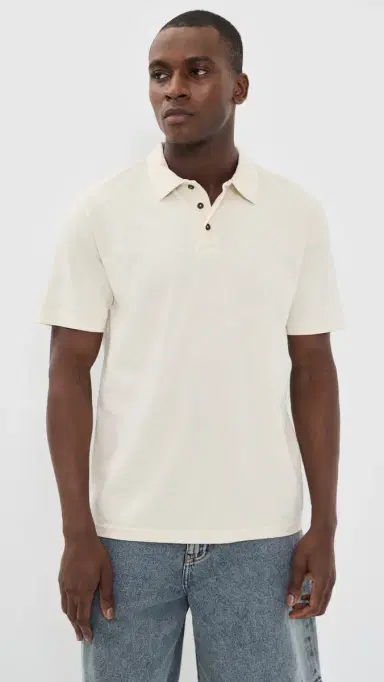 Katin Slub Polo Vintage White L | Thumbnail 2