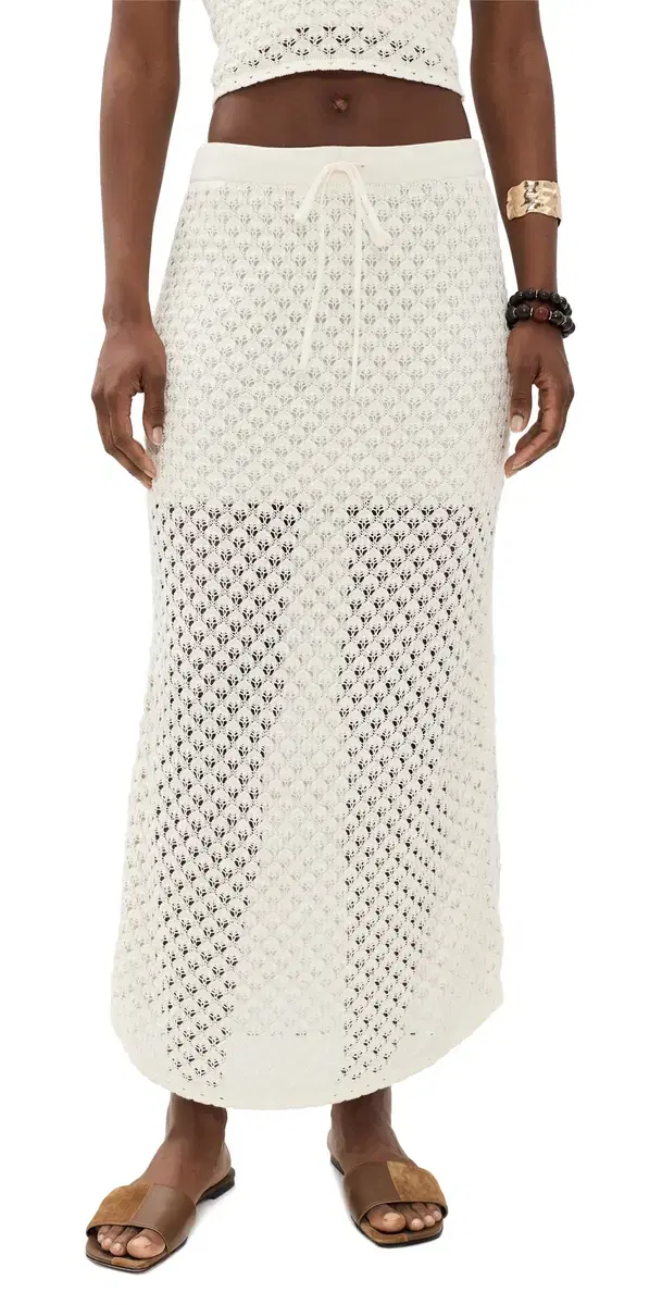 Z Supply Windswept Crochet Skirt Cloud