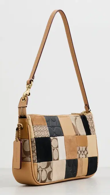 Coach Patchwork Leather Plaza Shoulder Bag Brown Multi | Thumbnail 4