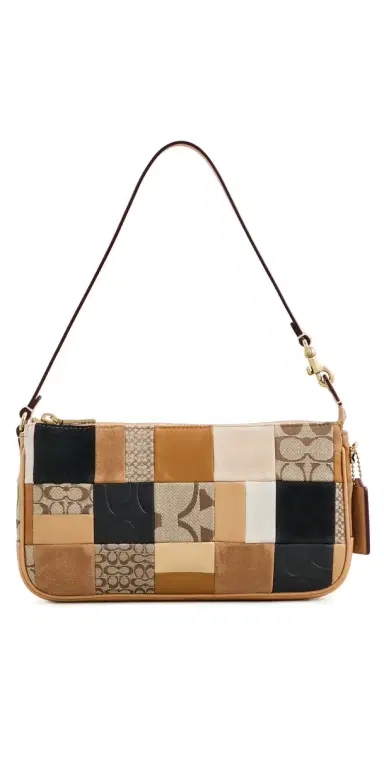 Coach Patchwork Leather Plaza Shoulder Bag Brown Multi | Thumbnail 1