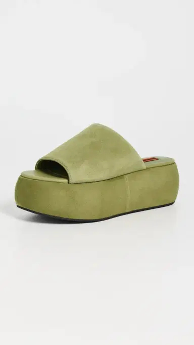 SIMONMILLER Suede Cloudy Platforms Moss Green 36 | Thumbnail 2