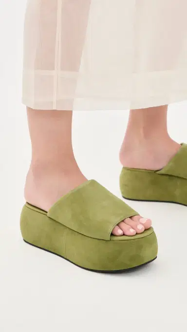 SIMONMILLER Suede Cloudy Platforms Moss Green 36 | Thumbnail 3