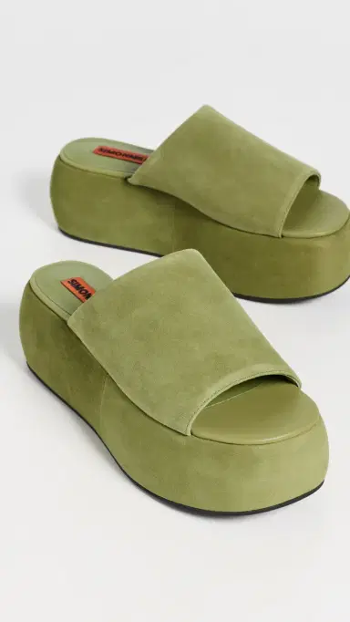 SIMONMILLER Suede Cloudy Platforms Moss Green 36 | Thumbnail 5