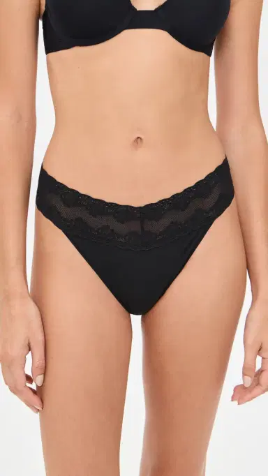 Natori Bliss Perfection One Size Classic Thong 3 Pack Black One Size | Thumbnail 3 Natori Bliss Perfection One Size Classic Thong 3 Pack Black One Size | Thumbnail 3