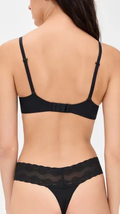Natori Bliss Perfection One Size Classic Thong 3 Pack Black One Size | Thumbnail 4 Natori Bliss Perfection One Size Classic Thong 3 Pack Black One Size | Thumbnail 4